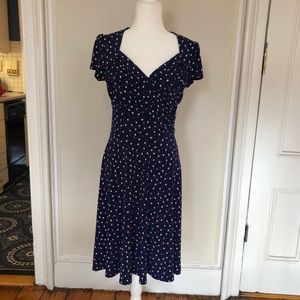 Leota Sweetheart Polka Dot A Line Dress